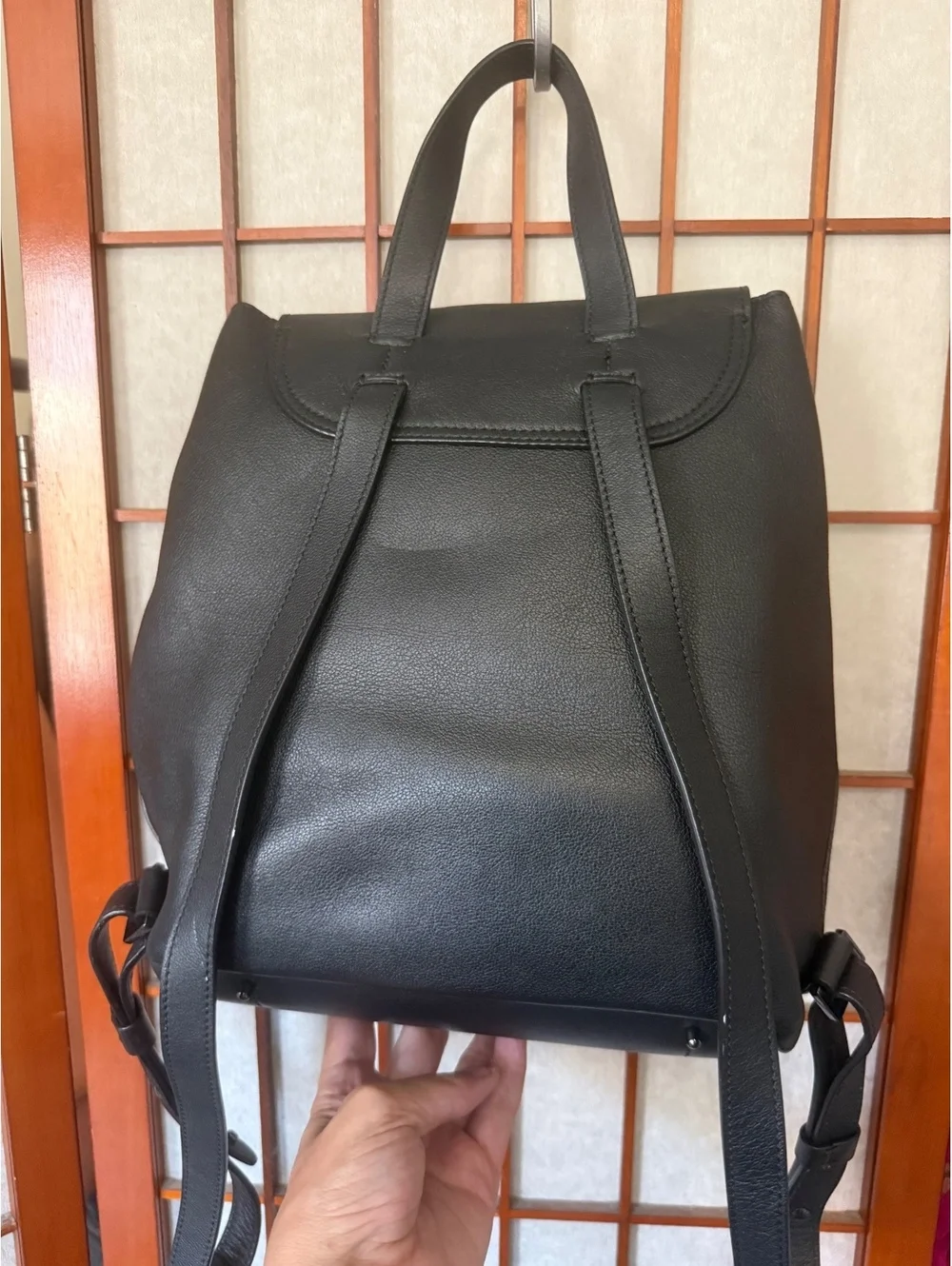 Everlane The Petra Italian Leather Backpack Black